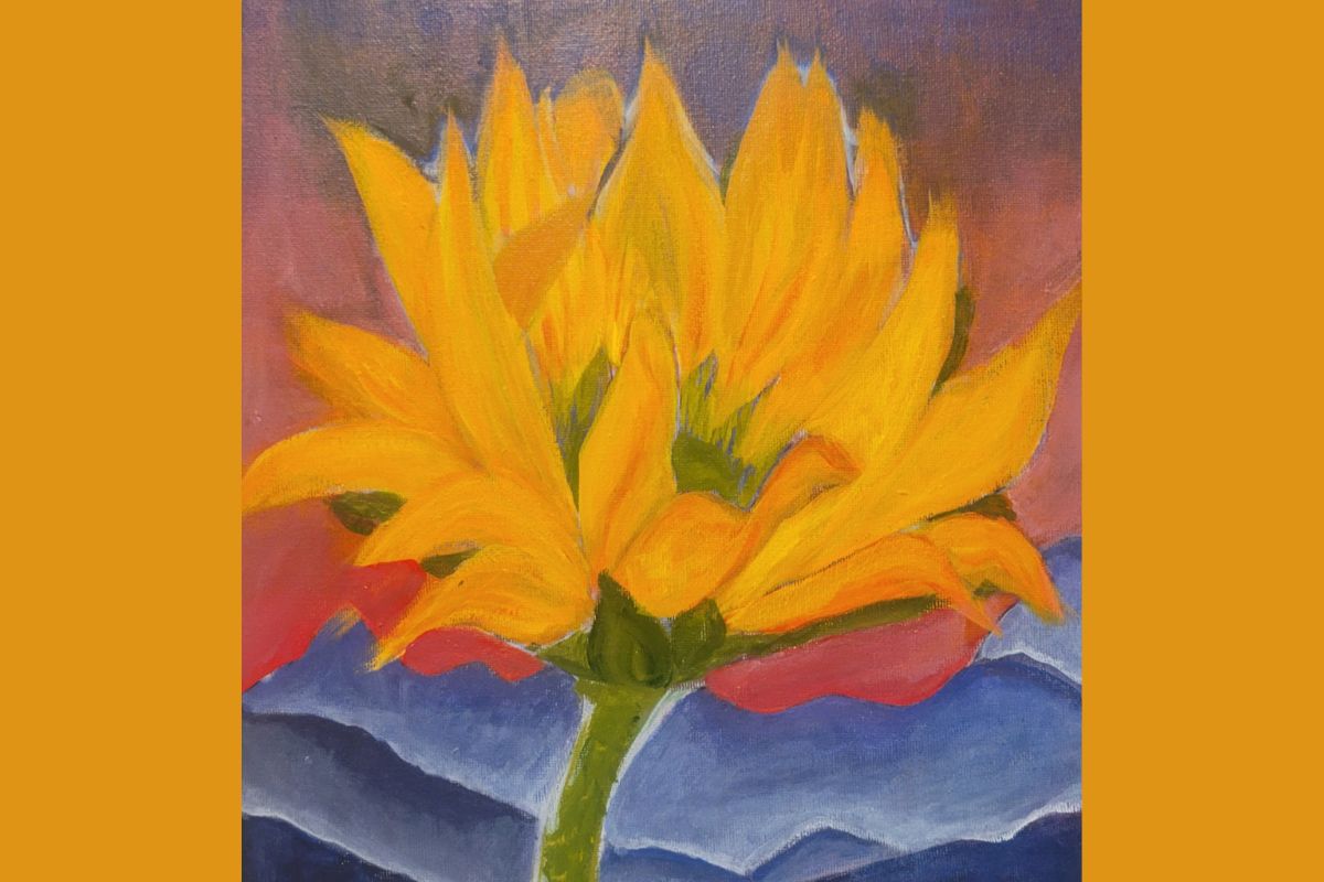 A sunflower sunset